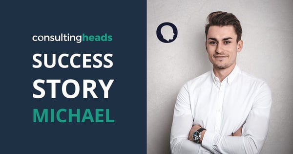 Success story CSP Consultants: Success story card with a portrait of Michael
