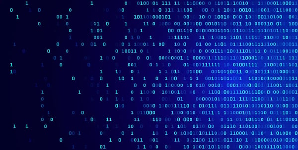 RASCI-Matrix: Binärcode auf dunklem Grund
