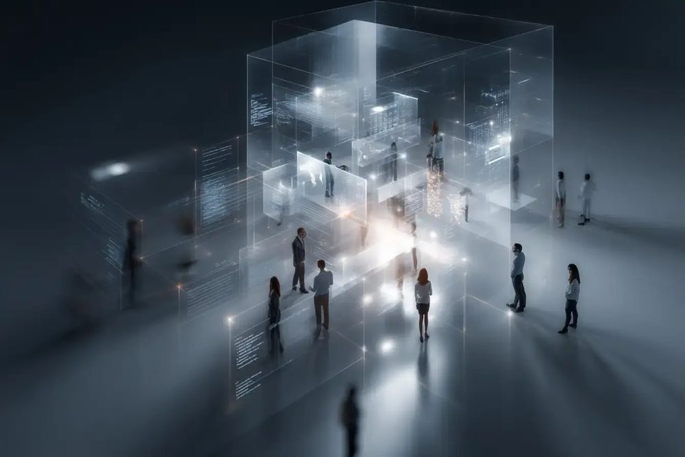 Abstract depiction of the layered defences of an IT landscape