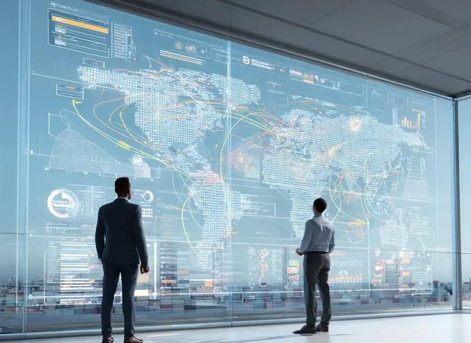 Auswertung von Produkt- und Preisdaten über mehrere Vertriebskanäle an einer Datenwand