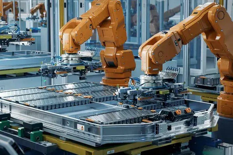Automatisierte Förderstrecke im Anlauf der neuen Anlage