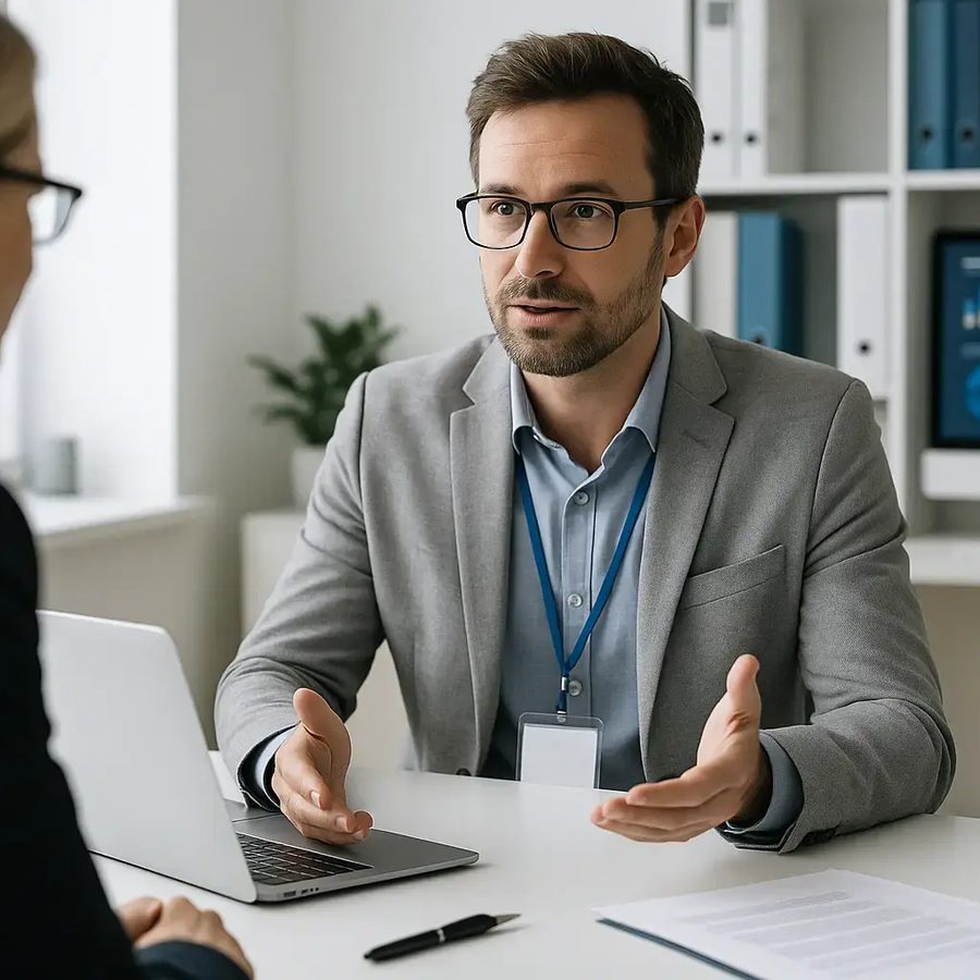 First step: recording the sales figures with the sales leadership