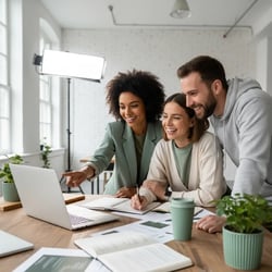 Freelance AI Data Engineer im Projektteam bei der Arbeit