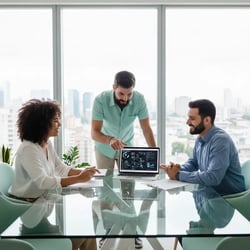 Freelance Active Directory Consultant im Projektteam bei der Arbeit