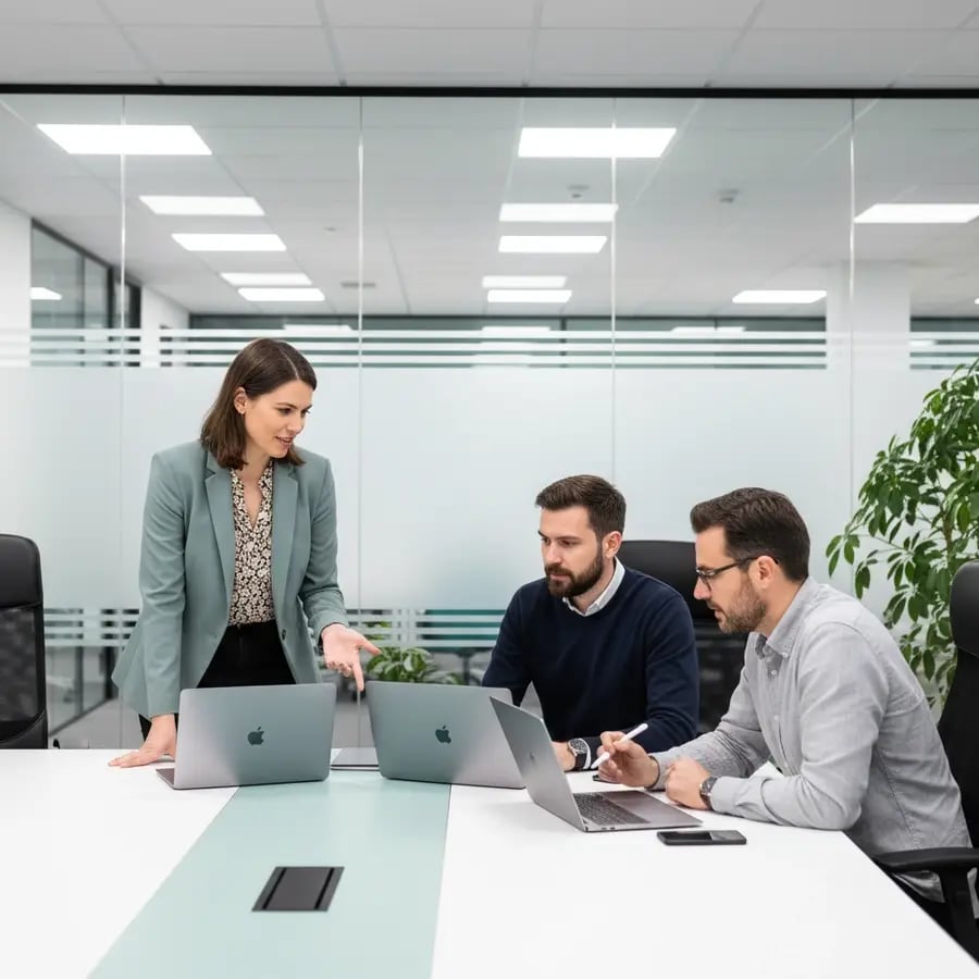 Freelance Agile Coach im Projektteam bei der Arbeit