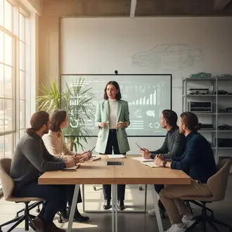 Freelance Automotive-Ingenieur im Projektteam bei der Arbeit
