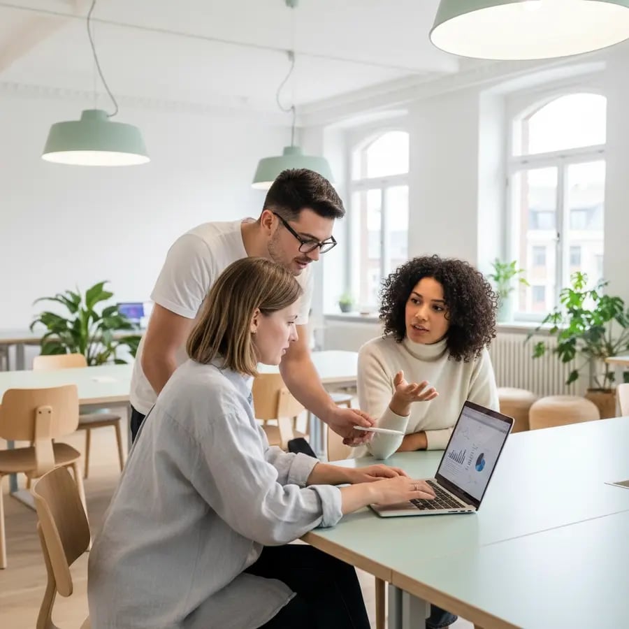 Freelance Bewertungsexperte Team bei der Arbeit
