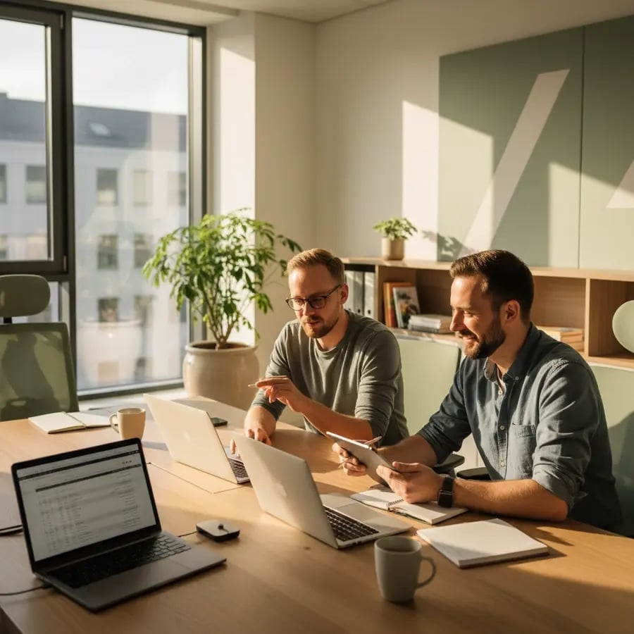 Freelance Bilanzbuchhalter Team bei der Arbeit