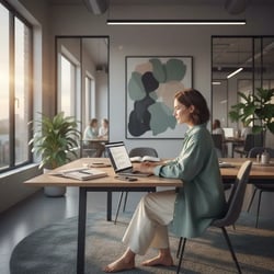 Freelance ChatGPT Consultant im Projektteam bei der Arbeit