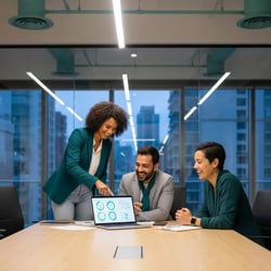 Freelance Circular Economy Consultant im Projektteam bei der Arbeit