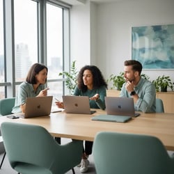Freelance Cloud Operations Manager im Projektteam bei der Arbeit