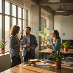 Freelance Consultant Erneuerbare Energien Team bei der Arbeit