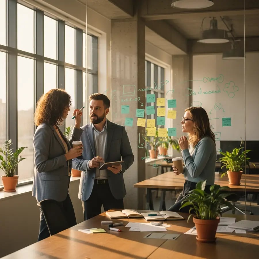 Freelance Consultant Erneuerbare Energien Team bei der Arbeit
