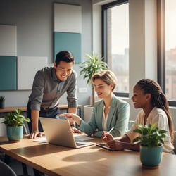 Freelance Corporate-Finance-Berater Team bei der Arbeit