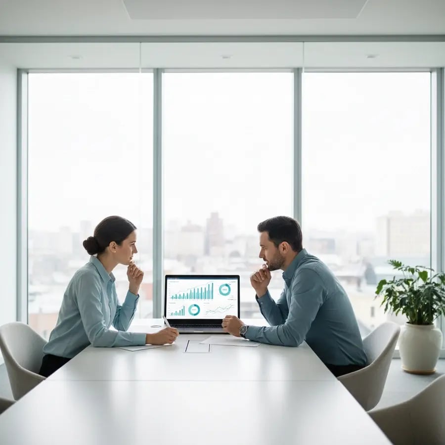 Freelance Debt-Restructuring-Berater Team bei der Arbeit