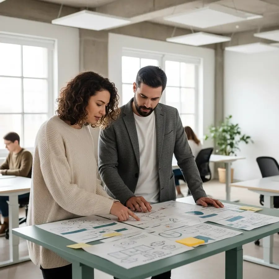 Freelance Design Thinking Berater Team bei der Arbeit