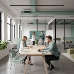 Freelance Digital Transformation Consultant im Projektteam bei der Arbeit