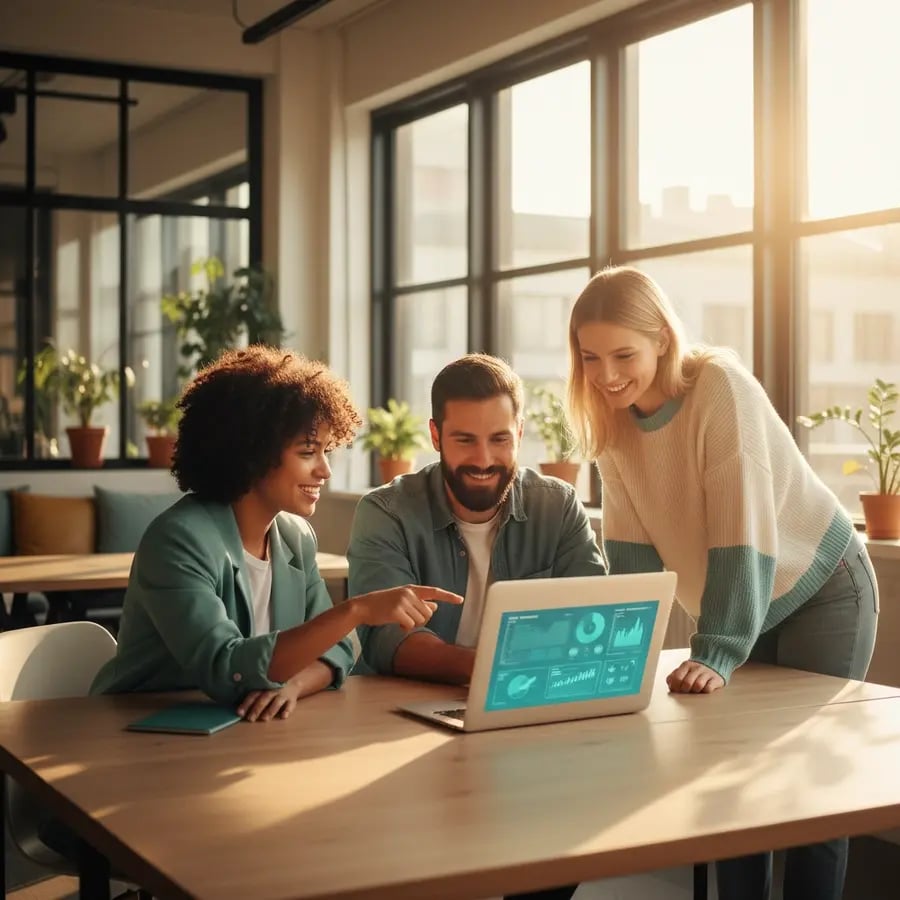 Freelance Downsizing-Berater Team bei der Arbeit
