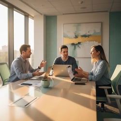 Freelance Energieeffizienz Berater Team bei der Arbeit