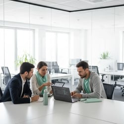 Freelance FPGA-Ingenieur im Projektteam bei der Arbeit