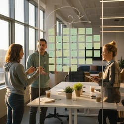Freelance IT-Kapazitätsmanager im Projektteam bei der Arbeit