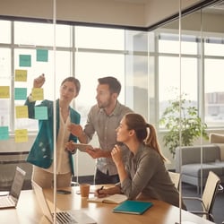 Freelance IT-Rollout-Manager im Projektteam bei der Arbeit