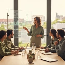 Freelance Influencer Marketing Manager Team bei der Arbeit