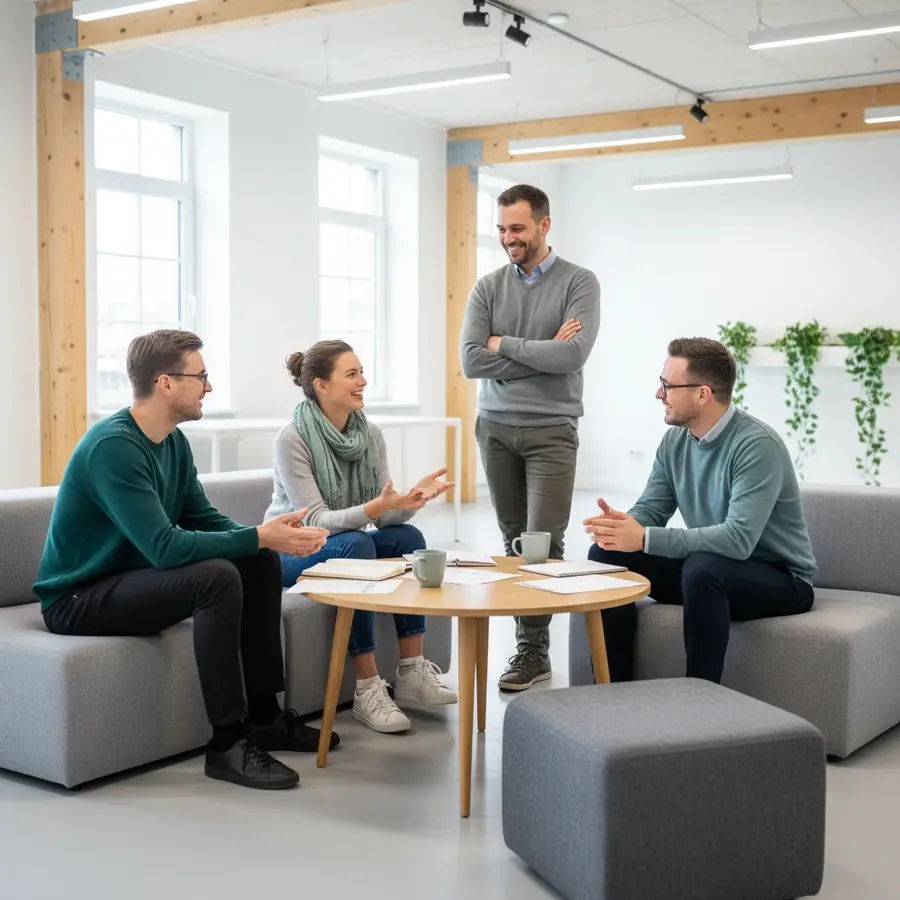 Freelance Instandhaltungsmanager im Projektteam bei der Arbeit