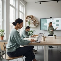 Freelance Instructional Designer Team bei der Arbeit