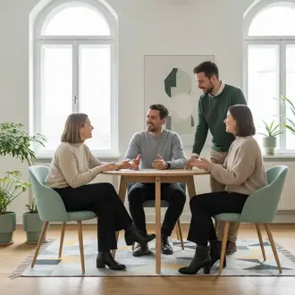 Freelance Kontraktlogistik-Spezialist im Projektteam bei der Arbeit