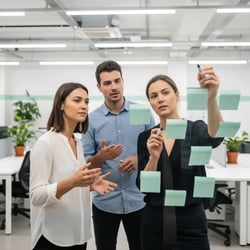 Freelance Kostensenkungsberater Team bei der Arbeit