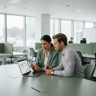 Freelance Lieferkettenresilienz-Berater im Projektteam bei der Arbeit