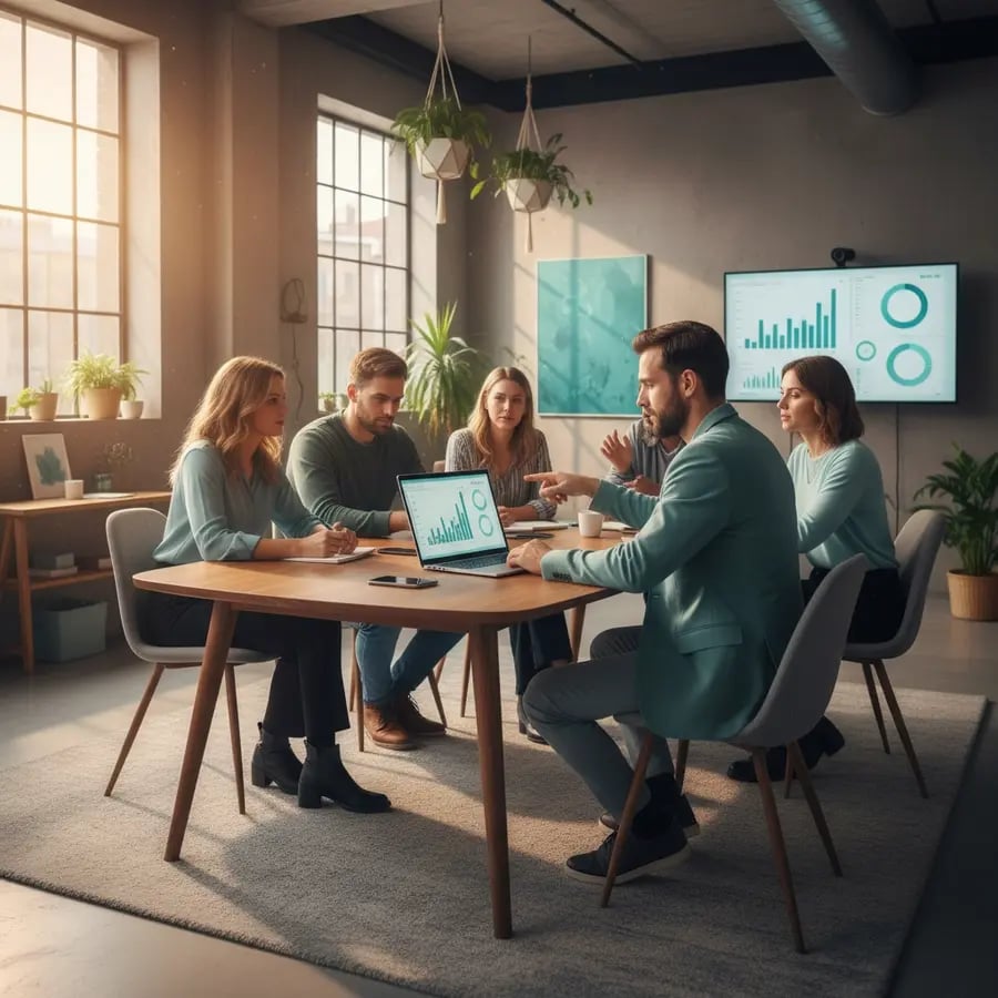 Freelance Liquiditätsplanungsberater (Krise) Team bei der Arbeit