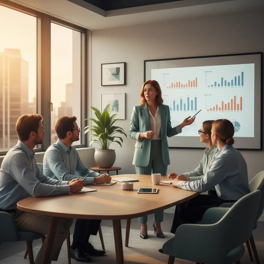 Freelance Marktanalyst (Wettbewerb & Strategie) Team bei der Arbeit
