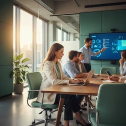 Freelance Microsoft Fabric Consultant Team bei der Arbeit