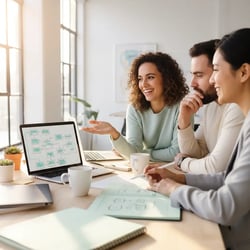 Freelance Prozessingenieur im Projektteam bei der Arbeit