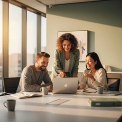 Freelance Qualitätsingenieur im Projektteam bei der Arbeit