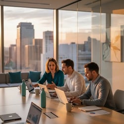 Freelance Quantitative Analyst (Quant) Team bei der Arbeit