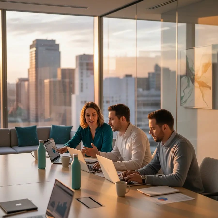 Freelance Quantitative Analyst (Quant) Team bei der Arbeit