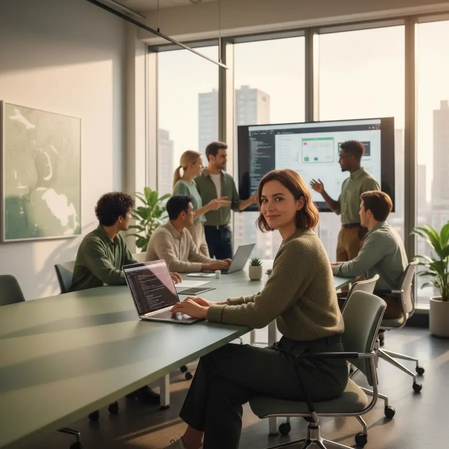 Freelance React Developer Team bei der Arbeit
