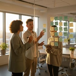 Freelance SEO Strategist im Projektteam bei der Arbeit