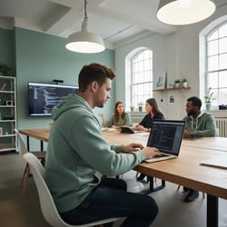 Freelance SPS-Programmierer im Projektteam bei der Arbeit