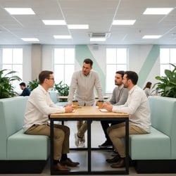 Freelance Serverless Architect im Projektteam bei der Arbeit