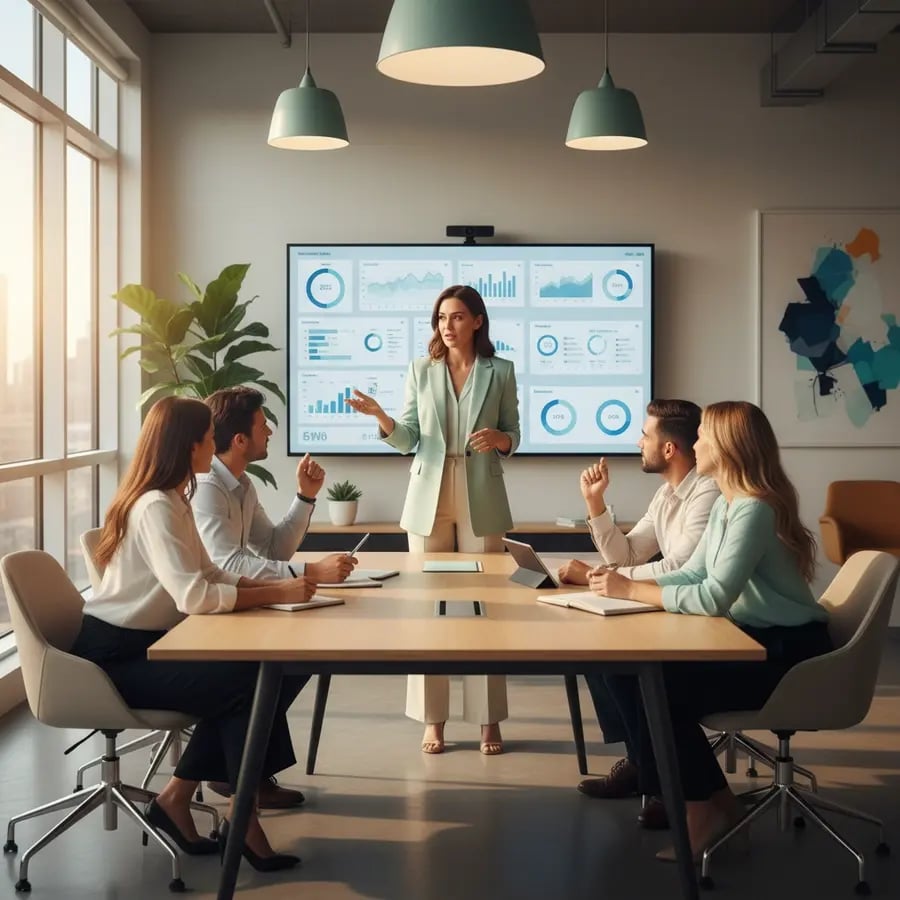 Freelance Team Coach Team bei der Arbeit