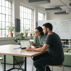 Freelance Test Automation Engineer Team bei der Arbeit