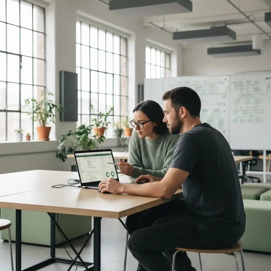 Freelance Test Automation Engineer Team bei der Arbeit