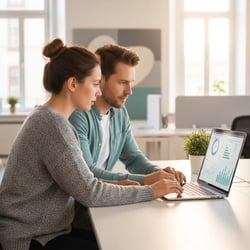 Freelance Transportmanager im Projektteam bei der Arbeit