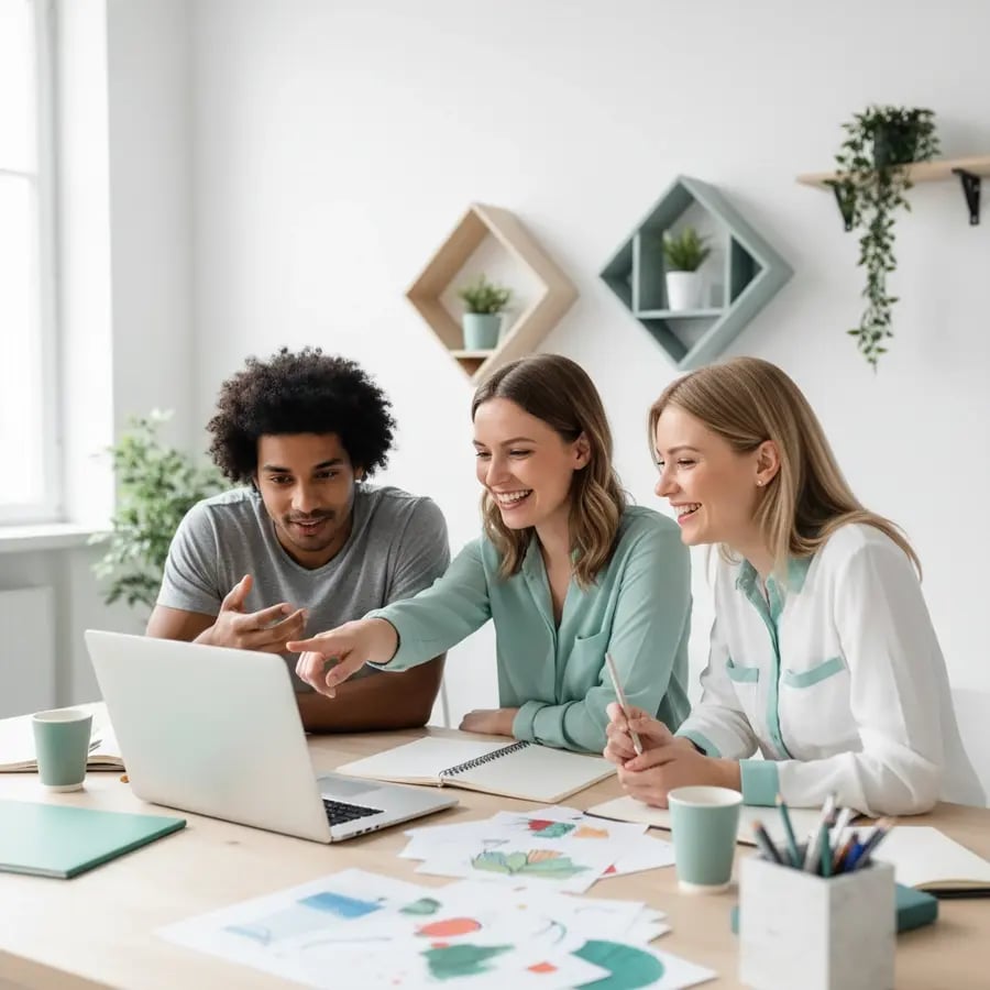 Freelance Unternehmensnachfolge Consultant Team bei der Arbeit