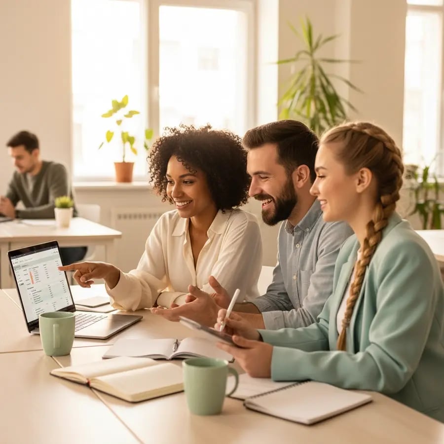 Freelance Workforce Planning Manager Team bei der Arbeit