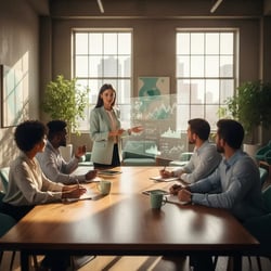 Freelance Working-Capital-Berater Team bei der Arbeit
